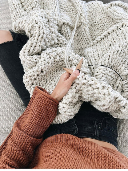 Basketweave Blanket Throw Afghan Pattern