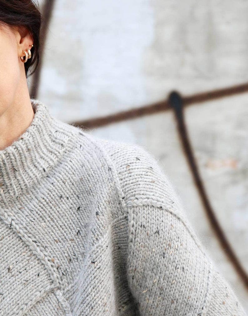 Entrelac Basketweave Sweater Knitting Pattern