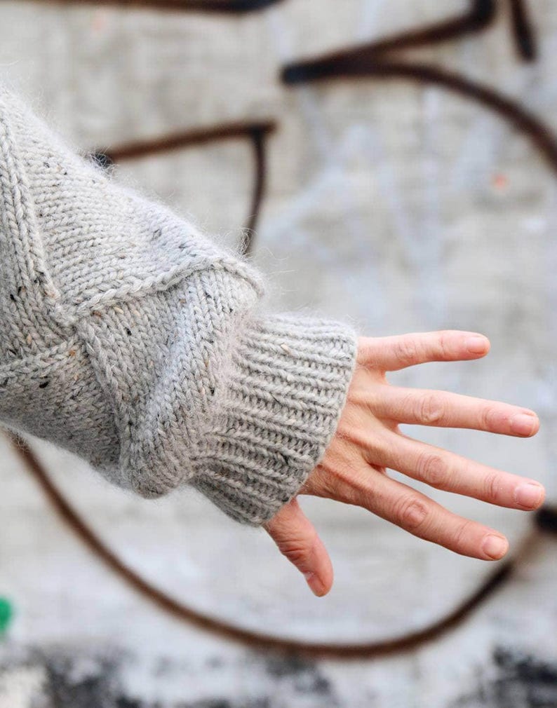 Entrelac Basketweave Sweater Knitting Pattern