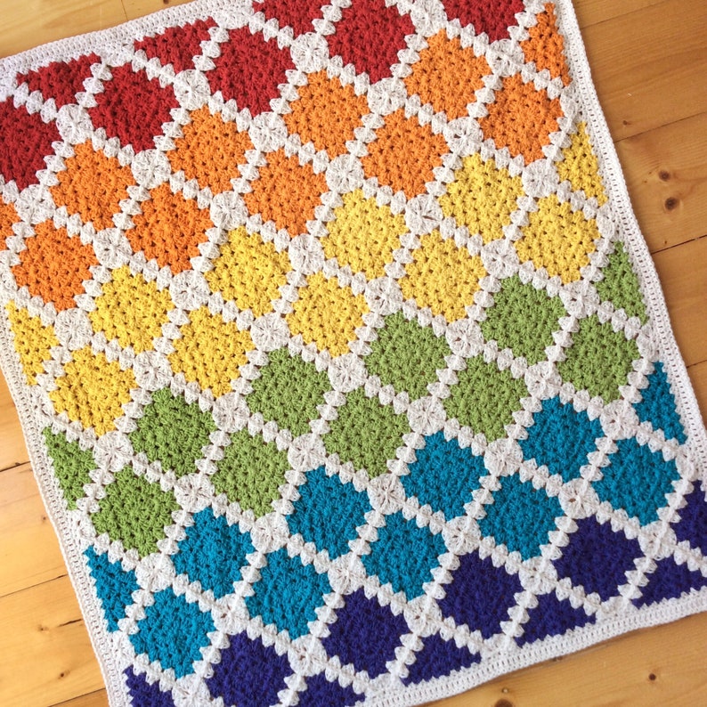 Spin Your Granny Square blanket pattern