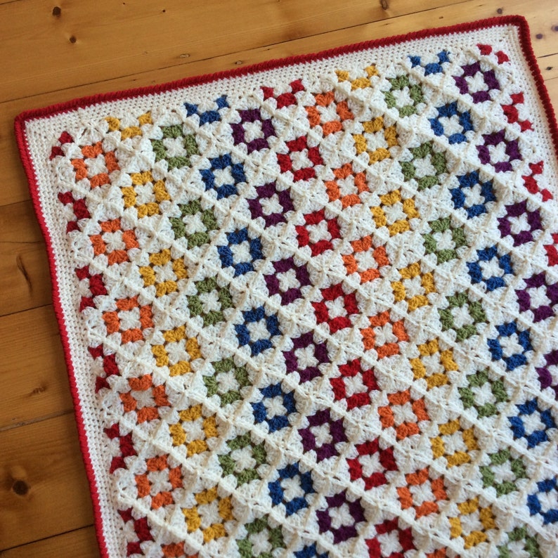 Spin Your Granny Square blanket pattern