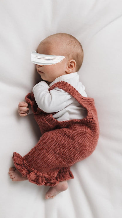 Baby Romper with Ruffles Knitting Pattern