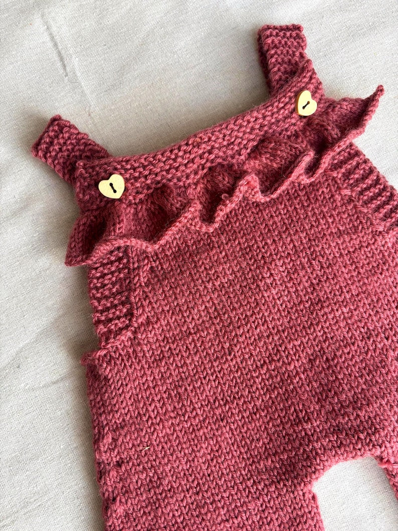 Baby Romper with Ruffles Knitting Pattern