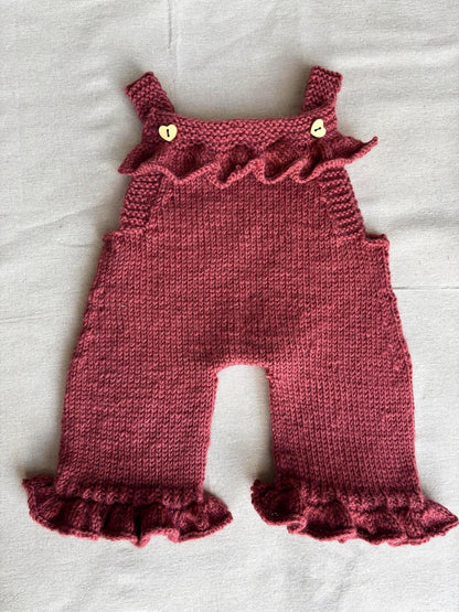 Baby Romper with Ruffles Knitting Pattern
