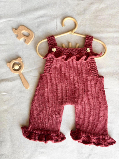 Baby Romper with Ruffles Knitting Pattern