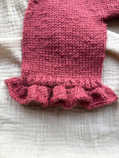 Baby Romper with Ruffles Knitting Pattern