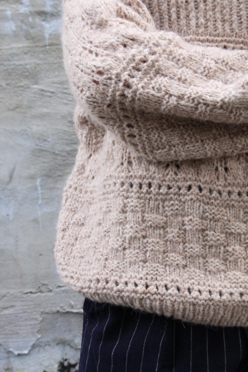 Drop Shoulder Sweater Knitting Pattern