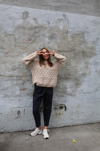 Drop Shoulder Sweater Knitting Pattern