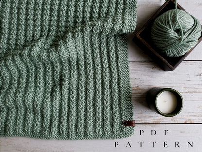 Textured Throw Blanket Knitting pattern