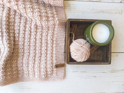 Textured Throw Blanket Knitting pattern