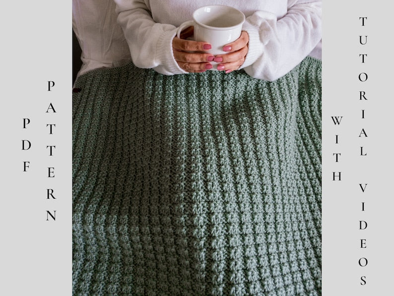 Textured Throw Blanket Knitting pattern