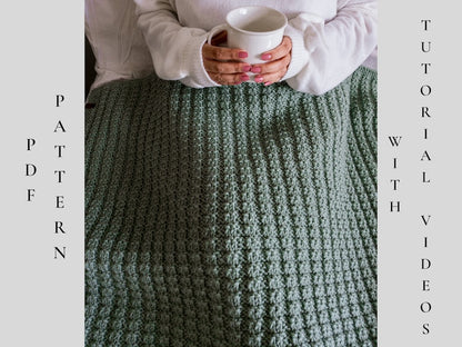 Textured Throw Blanket Knitting pattern