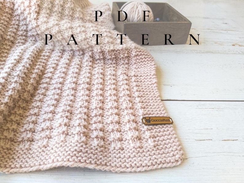 Textured Throw Blanket Knitting pattern