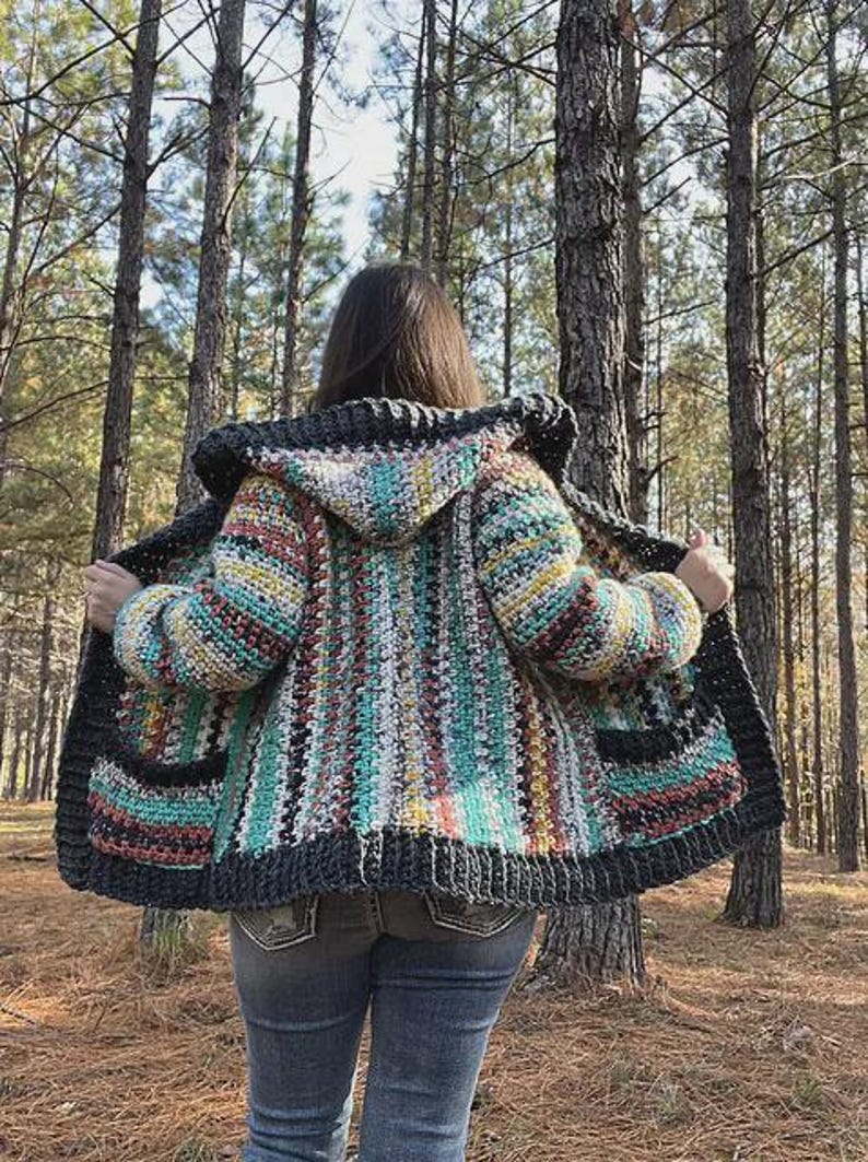 Modern Hooded Cardigan Crochet Pattern