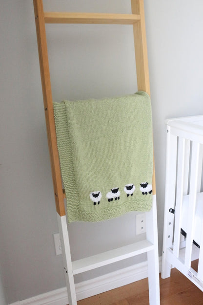 Lamb Motif Baby Blanket PDF Pattern