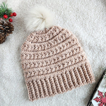 Starry Ridge Crochet Beanie Pattern