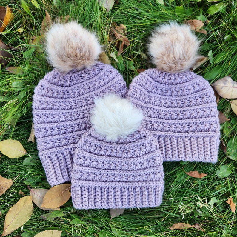 Starry Ridge Crochet Beanie Pattern