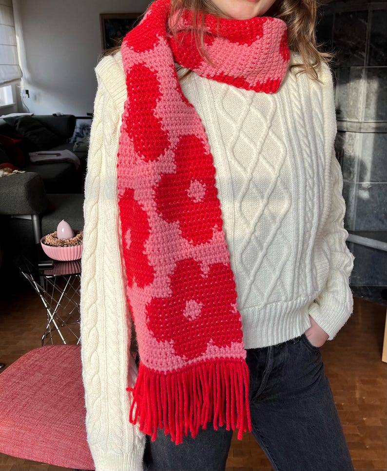 Flower Scarf Flora Crochet Pattern