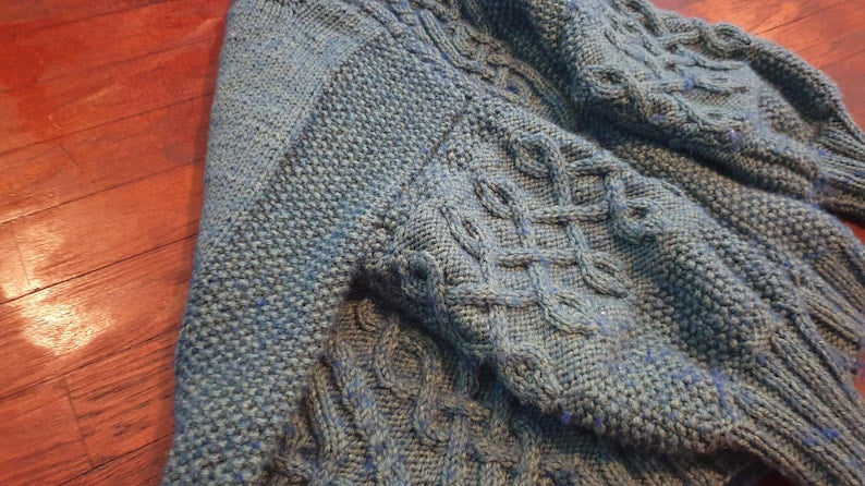 Classic Aran knitted jumper pattern