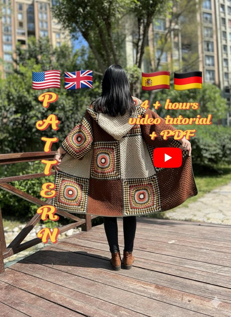 Crochet Hooded Cardigan Pattern