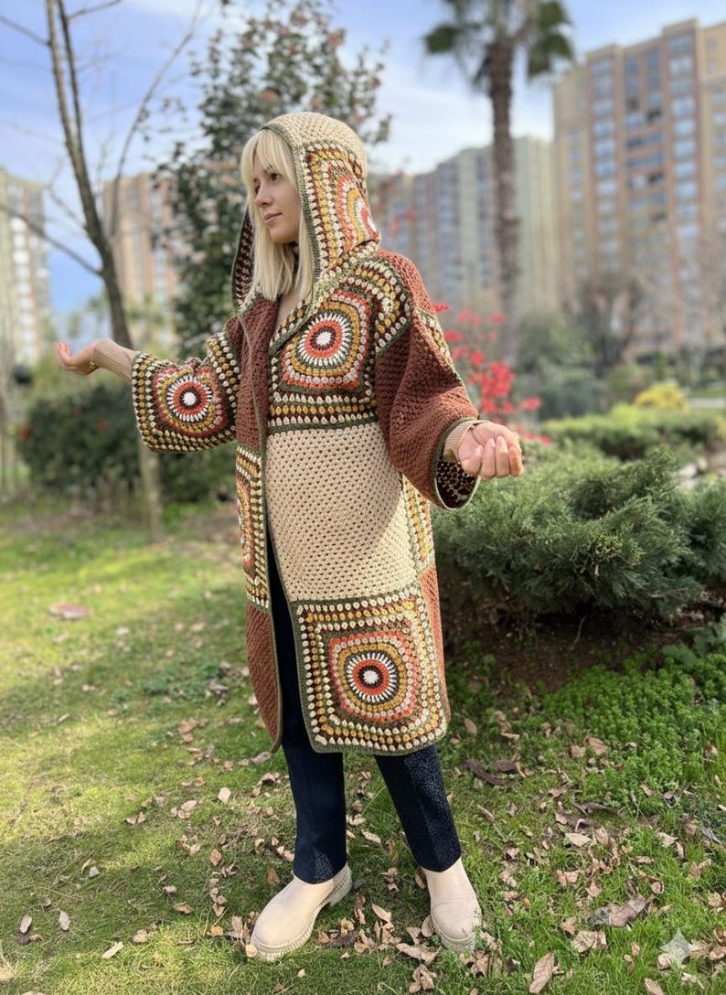 Crochet Hooded Cardigan Pattern