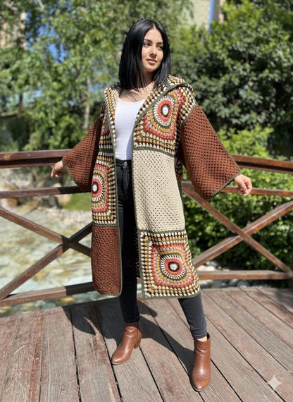 Crochet Hooded Cardigan Pattern