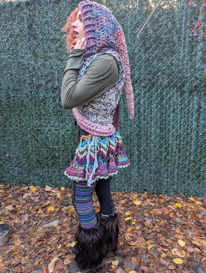 Tawarwaith Hooded Vest crochet pattern