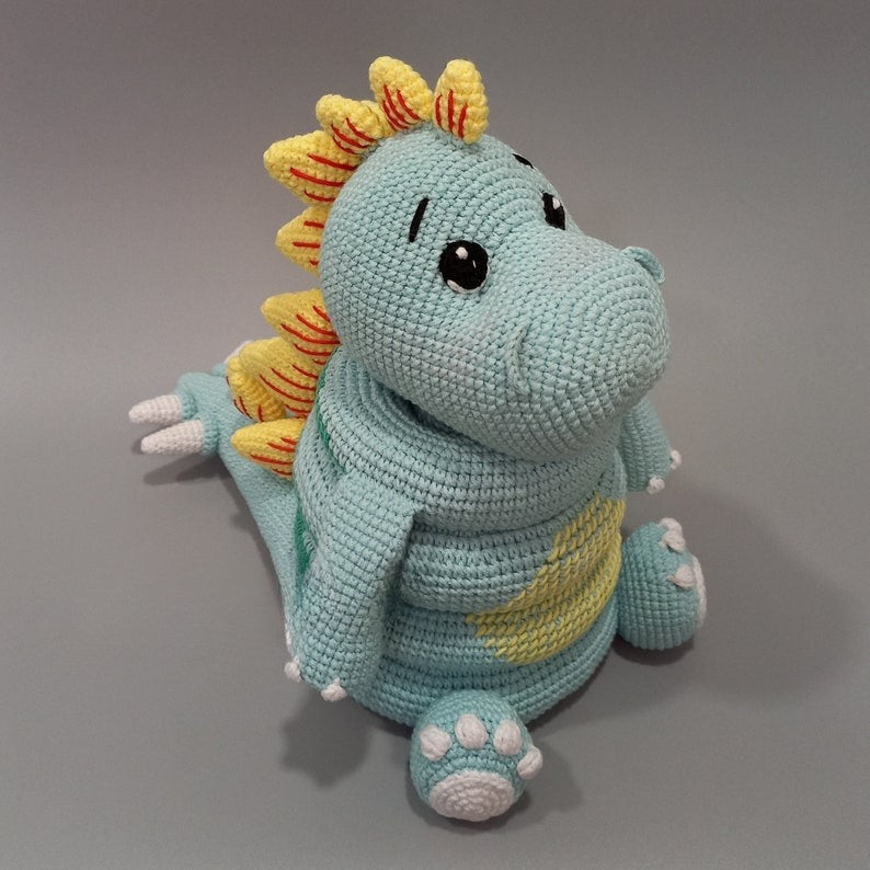 Dino stacking toy crochet pattern
