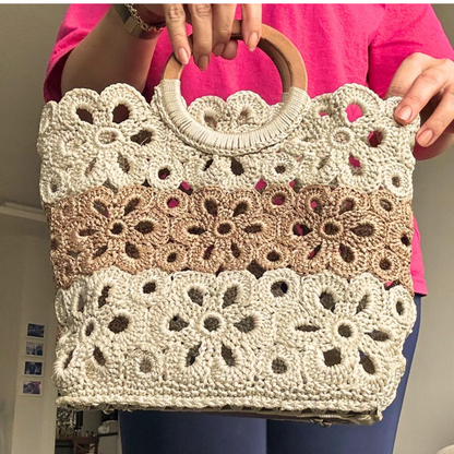 👜Crochet Flower Bag Pattern 🌸✨