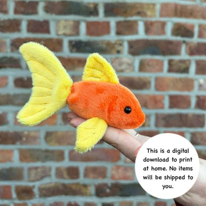 Pocketsize fish plush sewing pattern