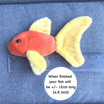 Pocketsize fish plush sewing pattern