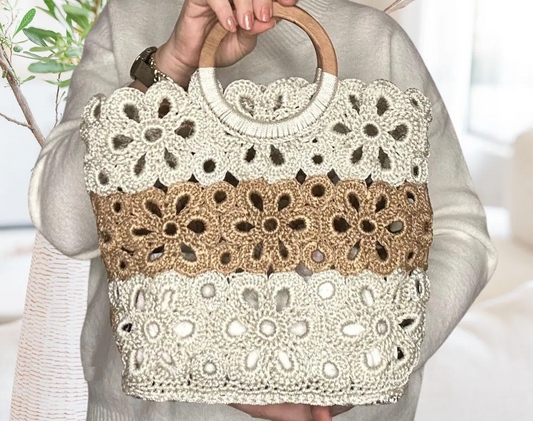 👜Crochet Flower Bag Pattern 🌸✨