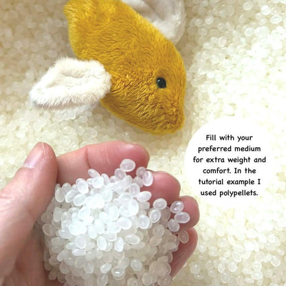 Pocketsize fish plush sewing pattern