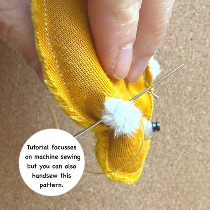 Pocketsize fish plush sewing pattern