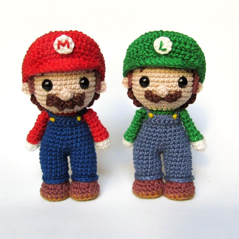Princess Peach, Mario and Luigi amigurumi doll crochet patterns