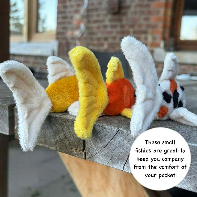 Pocketsize fish plush sewing pattern