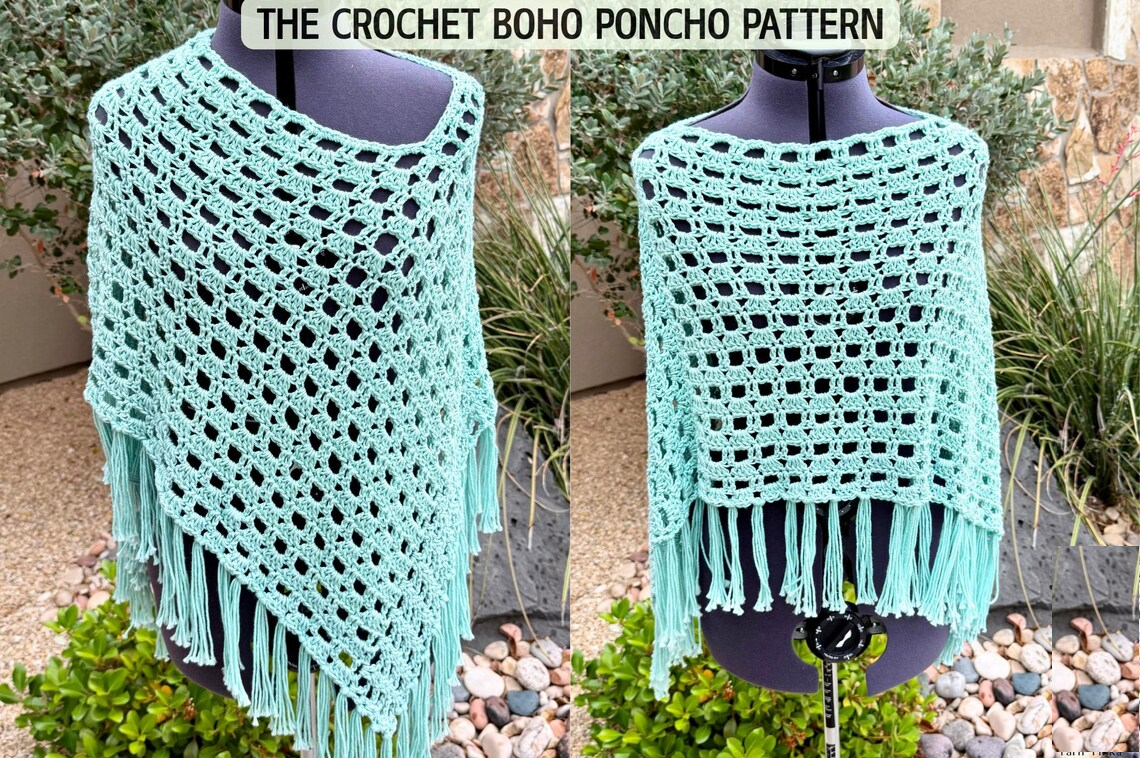 Boho Breeze Poncho Crochet Pattern