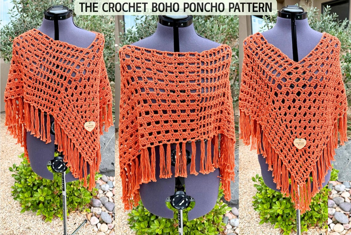 Boho Breeze Poncho Crochet Pattern
