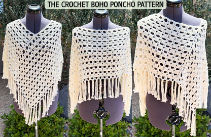 Boho Breeze Poncho Crochet Pattern