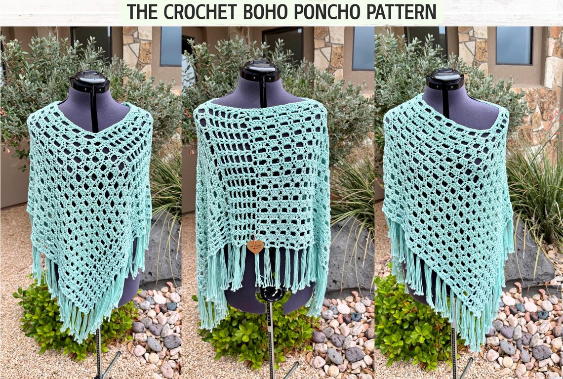 Boho Breeze Poncho Crochet Pattern