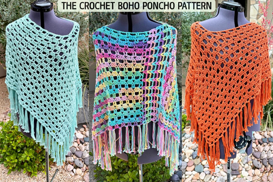 Boho Breeze Poncho Crochet Pattern
