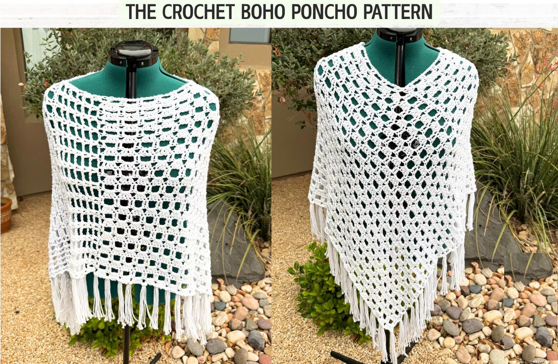 Boho Breeze Poncho Crochet Pattern