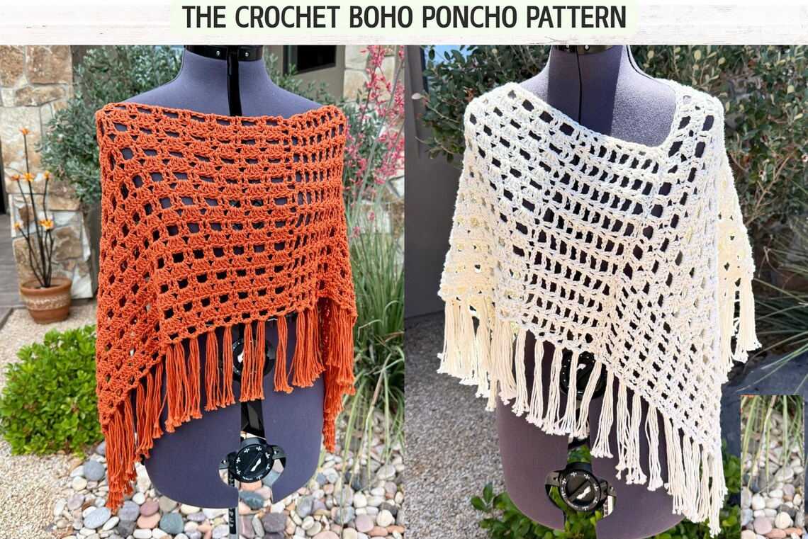 Boho Breeze Poncho Crochet Pattern