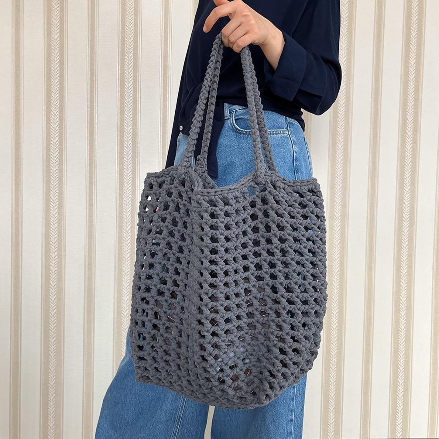 Crochet Mesh Tote Bag Pattern