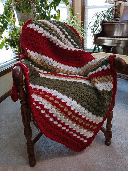 Crochet Blanket Pattern, Game On Bulky Blanket