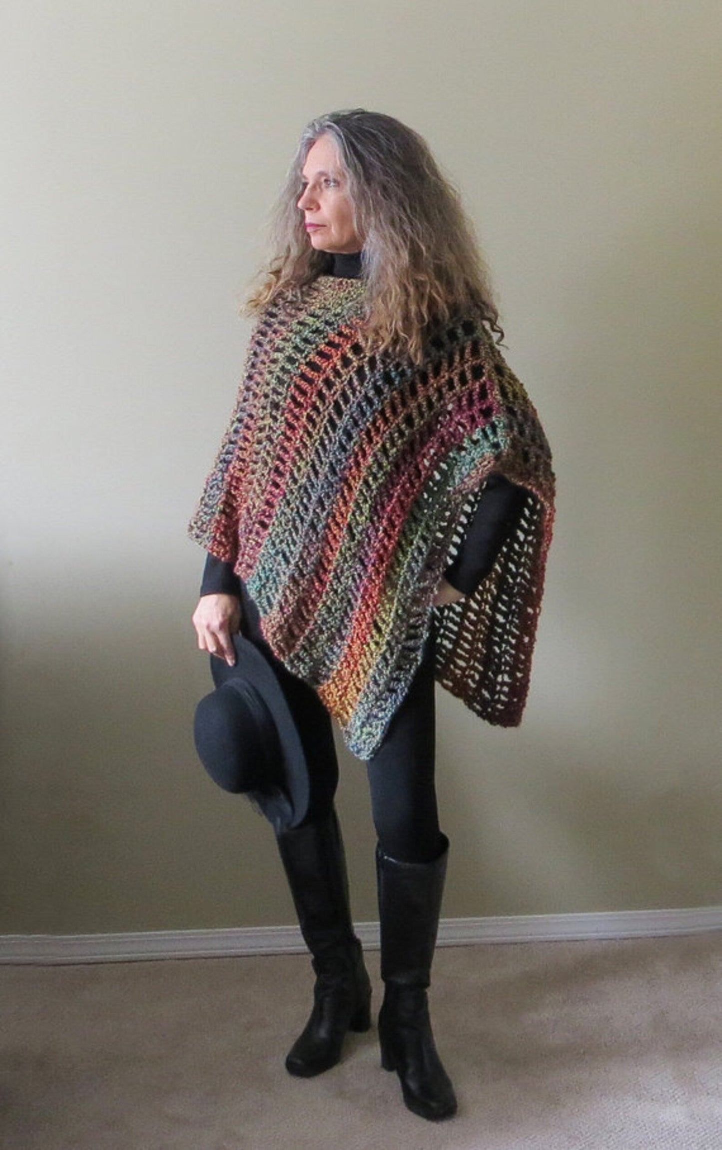 Poncho Wrap Crochet PATTERN