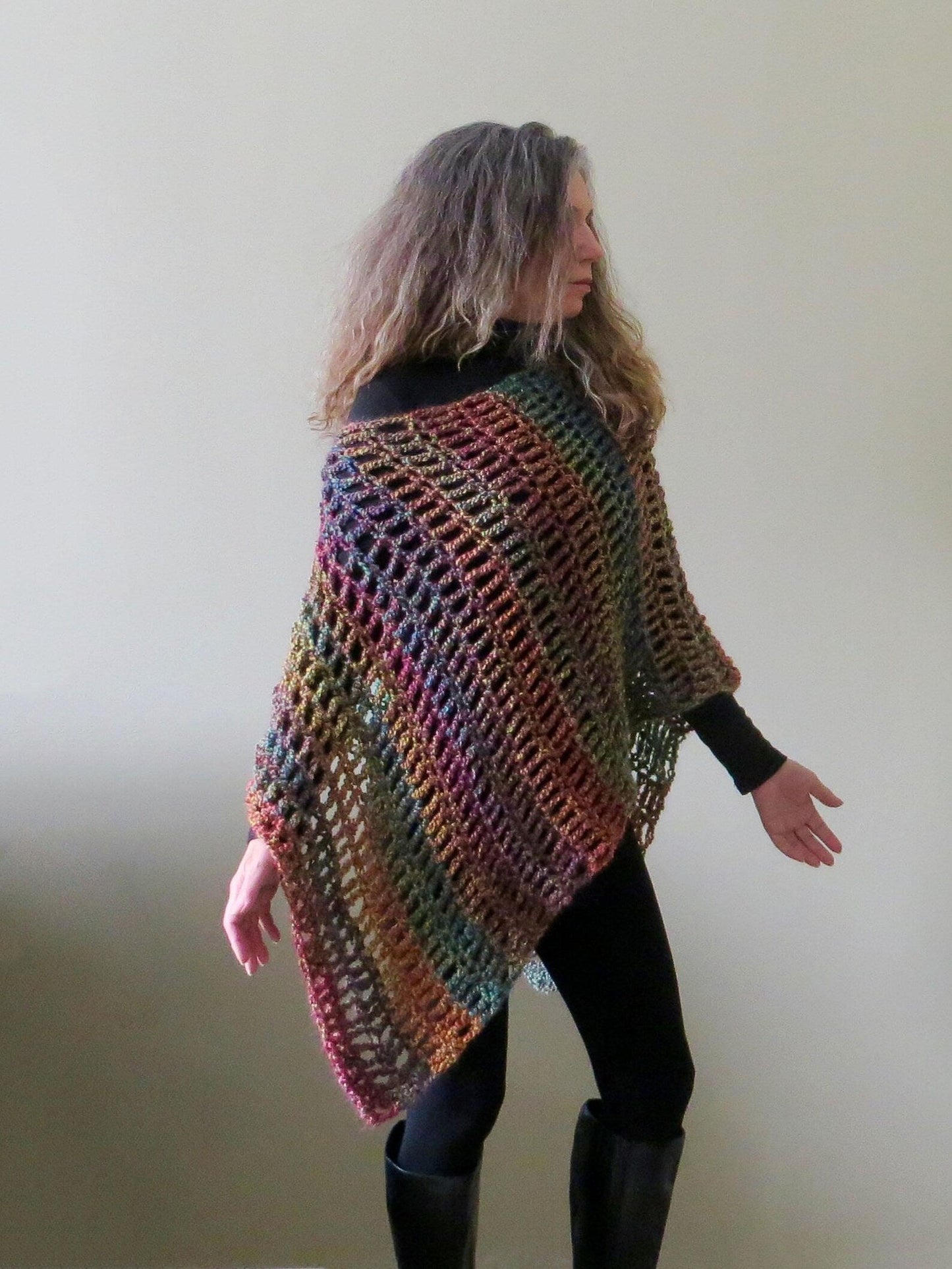Poncho Wrap Crochet PATTERN
