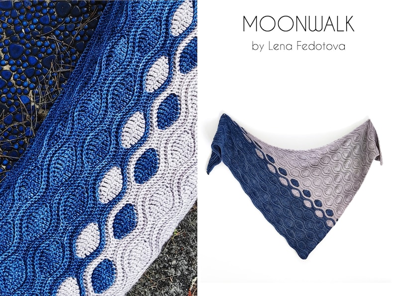 Moonwalk Shawl crochet Pattern