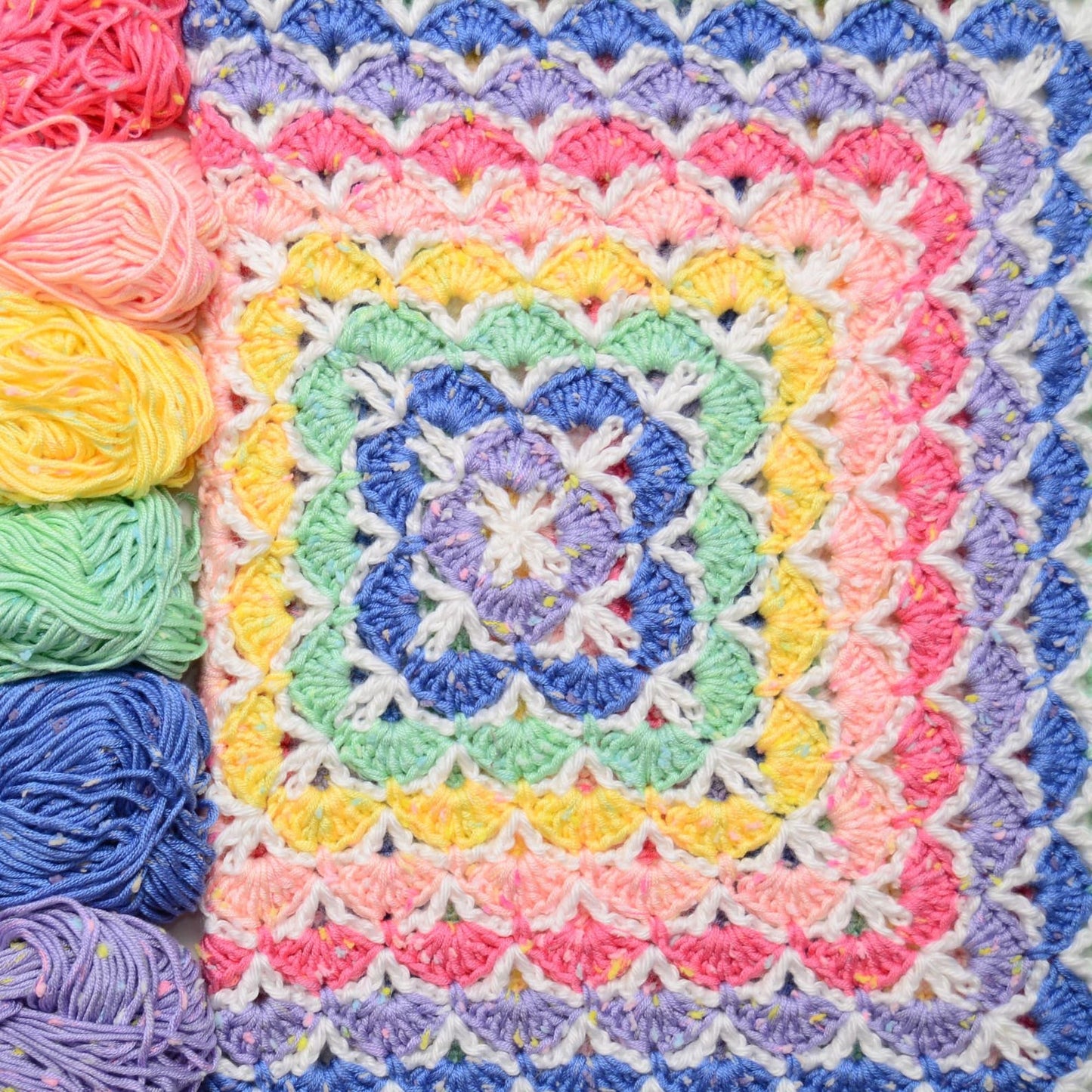 Rainbow Crochet Blanket Pattern