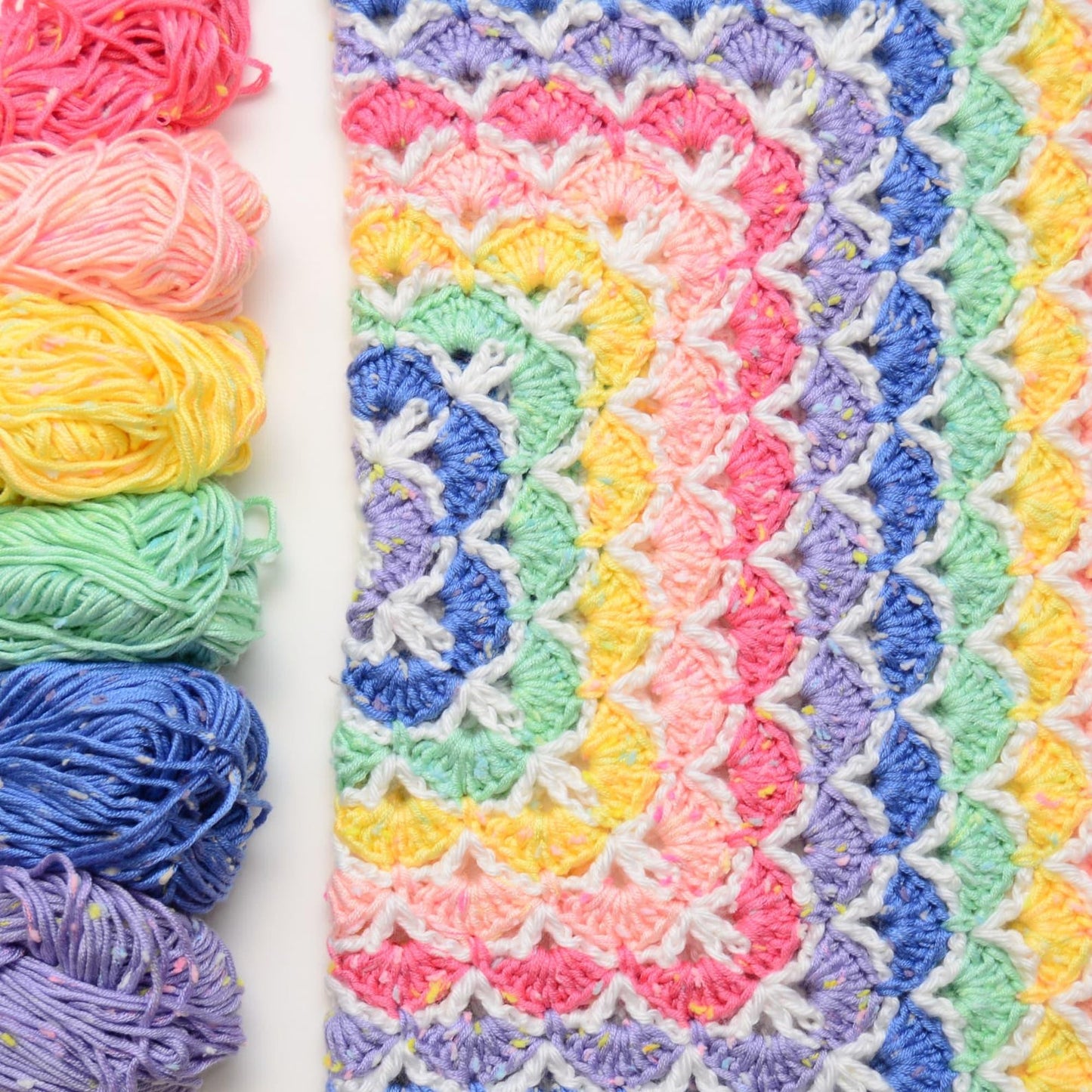 Rainbow Crochet Blanket Pattern